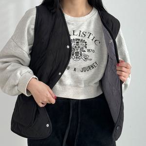 봄 양모 퀄팅 조끼 경량 패딩 재킷 홈웨어 남녀공용
