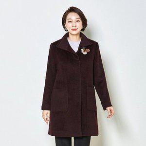 [기타][마담엘레강스] 지젤 니트카라 알파카 코트 K234CT04