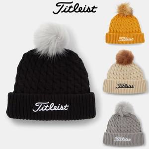 Titleist 아쿠쉬네트코리아정품 골프 케이블 니트 폼폼 Cable Knit Pom Pom TH23WCKNPN2