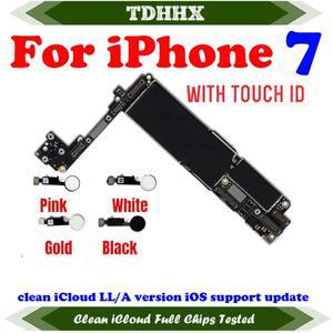 메인 로직 보드 iCloud 마더보드, IOS 시스템, 4G LTE 네트워크 풀 칩, 아이폰 7, 4.7 인치, 32GB, 128GB,