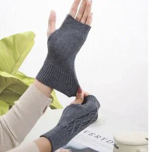 [하프클럽/]여성 꽈배기 니트 손토시 숏 핸드 워머 손워머