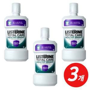 리스테린 상쾌한 헬씨 브라이트 구강청결제 1000ml x 3개 입냄세제거제 가글액 구취제거제 마우스워시