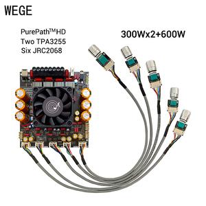 WEGE ZK-AS21P 2.1 채널 BT 디지털 파워 앰프 보드 서브우퍼 TPA3255 Wuzhi 오디오 앱 트레블 베이스 300W