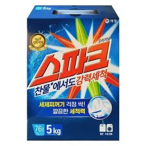 애경 스파크 가루세제 오리지널 5kg 카톤 세탁 빨래