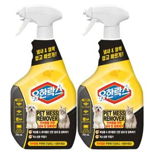 펫메스 리무버 강아지 고양이 탈취제 냄새 및 얼룩 제거 750ml 2개 냄새탈취제
