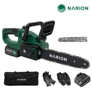 나리온 21V 30cm 무선 전기톱 풀세트 NJ-300R 충전 체인톱 전동톱