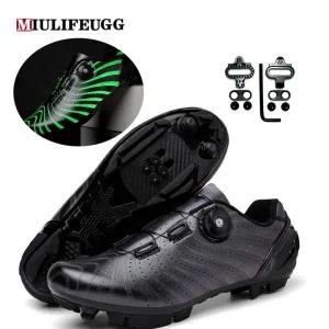 자전거신발 반사 색상 변경 MTB 사이클링 신발 남성 도로 자전거 스니커즈 여성 스피드 플랫 클리트 산악 S