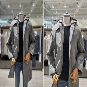 (베스트셀러)FW 남성원픽 후드탈부착 그레이 트렌치코트 7361 DHSIEG