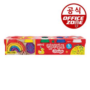 아모스 5색 컬러점토 클레이 감각완구 점토놀이 완구