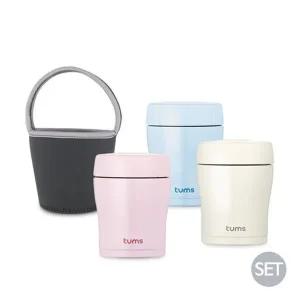 텀스 마카롱 보온죽통 300ml+파우치 세트