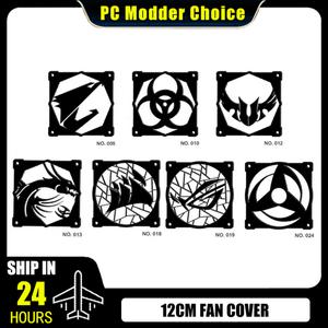 수냉쿨러 컴퓨터 PC 게이머 장식 MOD 멀티 디자인 로고용 120mm 케이스 팬 커버 및 12CM 하우징
