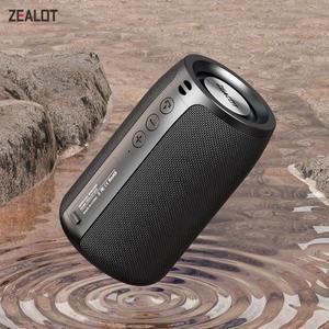 ZEALOT-S32 무선 블루투스 미니 휴대용 HIFI 서브우퍼 스피커, FM 라디오 칼럼 지지대 TF, TWS, USB 플래시