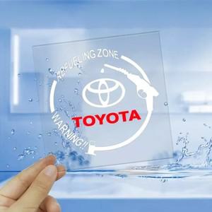 프리우스 튜닝 1Pcs 자동차 배지 비닐 반사 연료 탱크 캡 스티커 데칼 액세서리 Toyota Chr Yaris Avensis