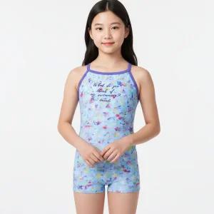 토네이도 여자 아동 반전신 2부 실내 수영복 2OPGR33