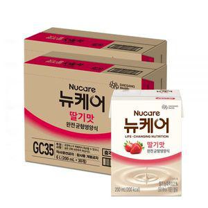 대상웰라이프 뉴케어 딸기맛 200 mL 30팩+30팩 균형영양식