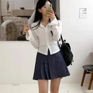 /신상오픈런 플리츠미니스커트 에이라인 프레피룩 봄치마