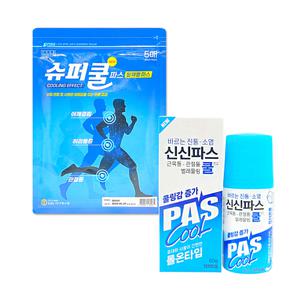 신신 쿨 바르는 연고 물파스 60g 롤형 + 슈퍼 쿨파스 1팩(5매입)
