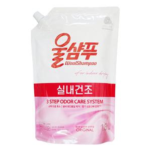애경 울샴푸 실내건조 오리지널 섬유케어 중성세제 1.3L 1개 세탁 빨래