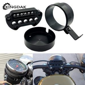 오토바이 속도계 브래킷 재배치 커버 사이드 마운트 핸들 바 클램프 Harley Sportster XL 883 1200 Iron Ro