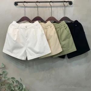 씨샵인더룸 / (신상 무료배송) 마리 베이직 핀턱 4부 면 반바지 4color