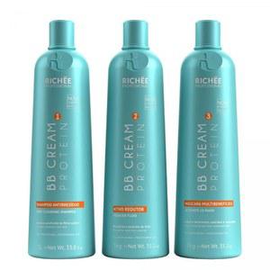 리치 프로페셔널 | 리소 BB 크림 키트 순수 활성 성분과 특별한 광택 (3배) 1000ml / 33.8 fl.oz.