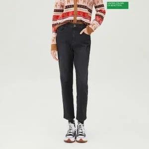 베네통 자수 일자 데님팬츠 BADP53361BK