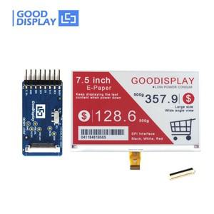 GooDisplay 7.5인치 E-Paper 디스플레이 SPI 컬러 전자 종이 화면 EPD HAT GDEY075Z08 어댑터 보드 포함