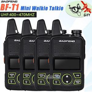 4개 바오펑 T1 충전기 양방향 사냥 무전기 캠핑용 트랜시버 장거리 5W UHF USB 20채널 휴대용 미니