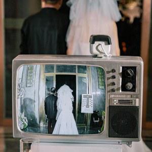 브라운관tv CCTV 포토존 아날로그 텔레비전 재생가능 레트로