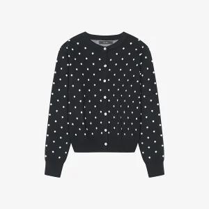 [예약판매] 도트 패턴 라운드넥 가디건 (VLCCX2946)