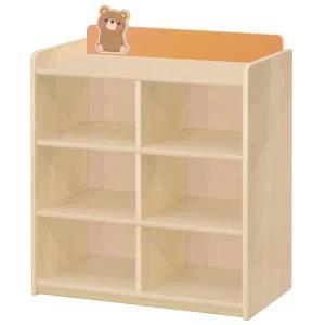 자작나무사물함/6인용/원목선반/곰돌이/일자