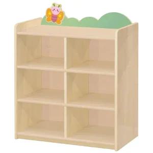 자작나무사물함/6인용/원목선반/나비/구름