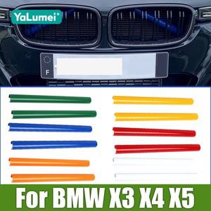 BMW X3 F25 G01 차량용 프론트 그릴 트림 스트립 커버 프레임 스티커 6가지 색상 스포츠  장식 액세서리