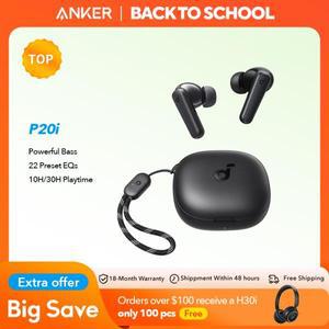 Soundcore by Anker P20i 진정한 무선 이어버드 30H 이어폰 블루투스 헤드폰