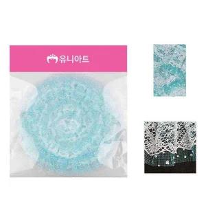 [셀러에이드]반짝이 레이스 하늘 색상 장식용 원단 인테리어 소품용