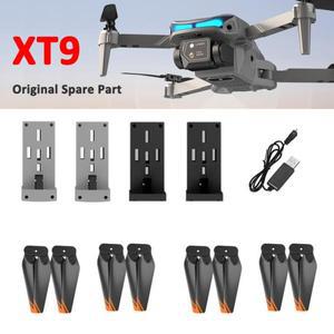 XT9 미니 드론 4K 더블 카메라 쿼드콥터 액세서리, 프로펠러 메인 블레이드 윙 모터 암, 엔진 리포 배터리