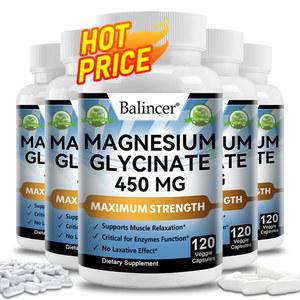 글리시네이트 마그네슘 450MG 채식주의자는 지원 근육 최대 킬레이트 유효성 완하제가 생리학적 아닌 심장을