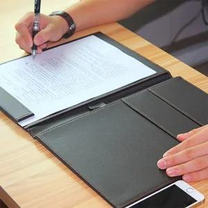 오피스 자석 가죽 서류 클립보드(A4) (블랙)서류받침대 서류클립보드 크립보