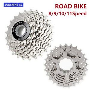 SUNSHINE 로드 바이크 카세트 시마노 HG 허브용 플라이휠 스프로킷 10 11 12 속도 23T 25T 28T 30T 32T 34T 36T