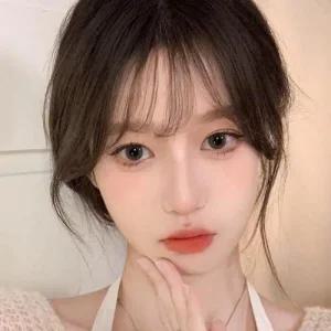 여자 인조가발 뱅 앞머리 똑딱 가발