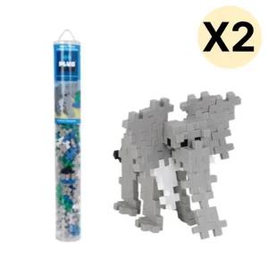 맥포머스 십자블록 퍼즐교구 튜브형 코끼리100p X 2p