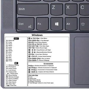 Windows Mac 시스템 용 노트북 한국어 단축키 스티커, 애플제품 호환제품 호환 방수 비닐 데칼 키보드 Lenovo HP Acer호환 Dell