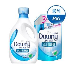 다우니 세탁세제 냄새딥클린 본품1.9L+리필1.4L