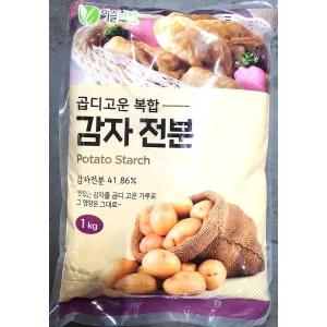 이슬나라 감자 가루 1Kg/전분/생감자/분말/녹말/20/KG/1/감자맛/가정용/감자떡/비닐팩/파우더/혼합/고급/