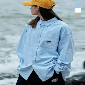 [원더플레이스][오션퍼시픽(OCEAN PACIFIC)] 남녀공용 투포켓 옥스포드 오버사이즈 셔츠