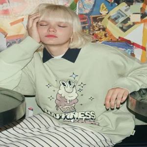 [원더플레이스][버킷(BUCKET)] 코튼100 우먼 해피니스 아트웍 스? 티셔츠