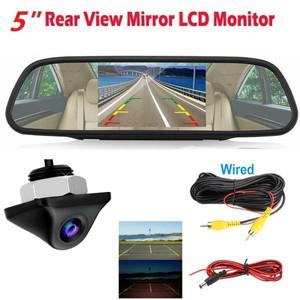 5인치 LCD 후방 카메라 미러 모니터 자동차 MPV RV SUV 주차 용 후방카메라 세트 반전  설치