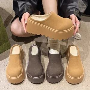 데일리 여성 캐주얼 심플 2컬러 필수템 통굽 플랫폼 여성슬리퍼 여자블로퍼 패션신발