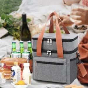 |CCB40A8|여성용 방수 PVC 2단 보온 보냉 도시락 가방