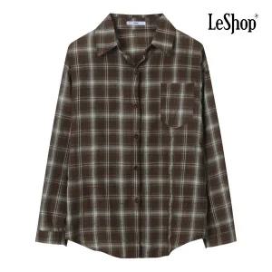 [르샵] 원 포켓 체크 패턴 버튼 아웃핏 셔츠 (BP9BL030A)